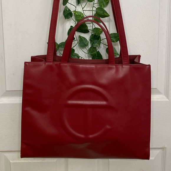 Telfar Medium Shopper in Oxblood - Picture 3 of 4